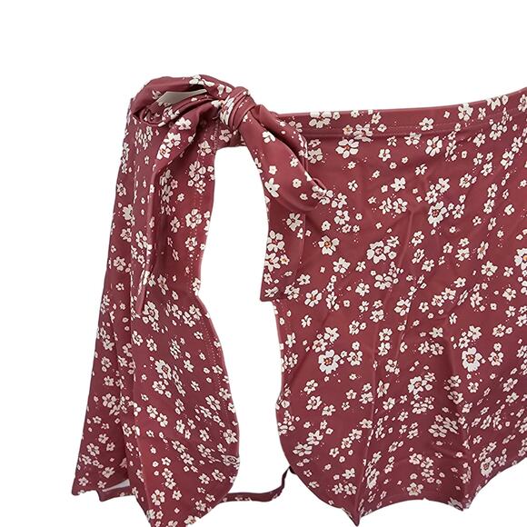Andie Swim Womans size S The Sarong Bottom Ditsy Floral Rose Swimsuit Wrap NEW - Picture 2 of 7